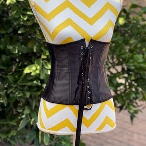 Satin goth black corset